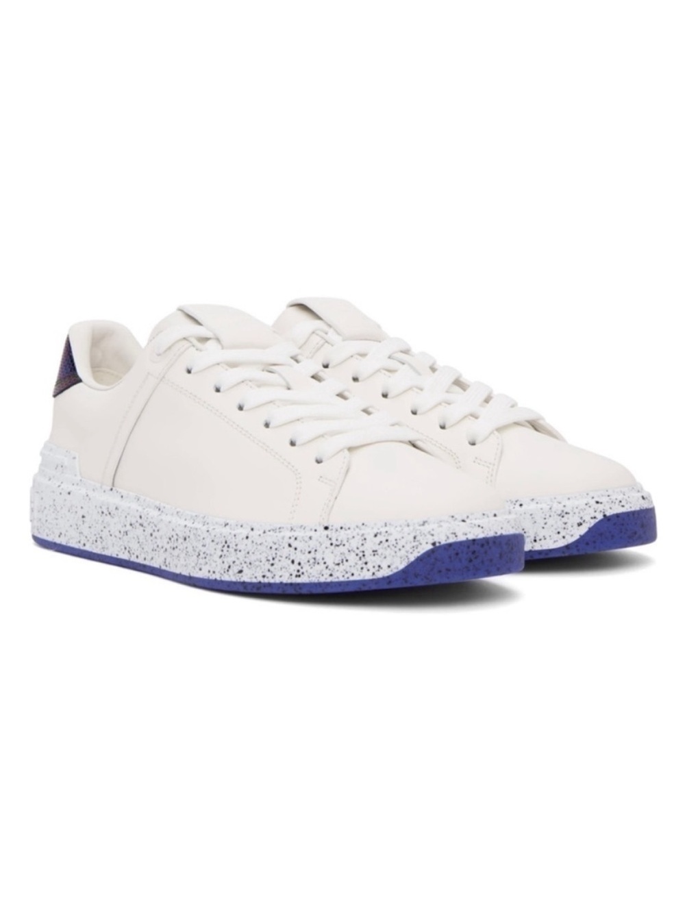 New Size 45 Balmain B-Court Sneakers White Blue